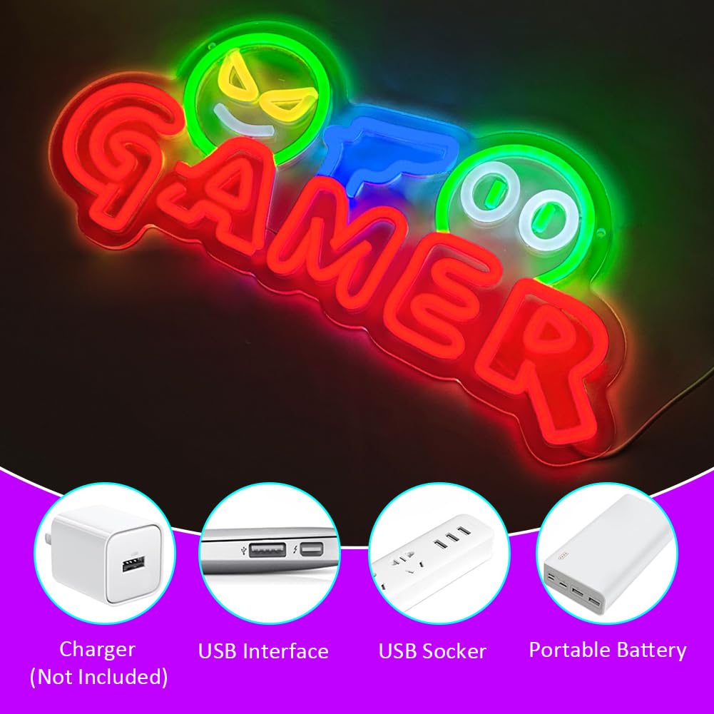 Gamer Neon Sign LED Wall Light - Neon Sign Party 评论和价格