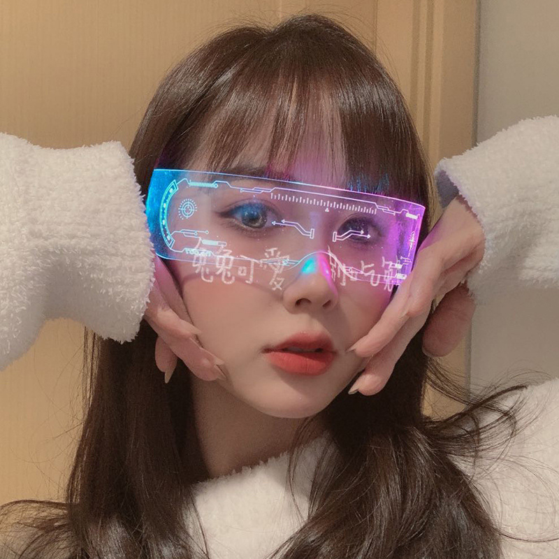 LED Luminous Colorful Sunglass - Neon Sign Party 评论和价格