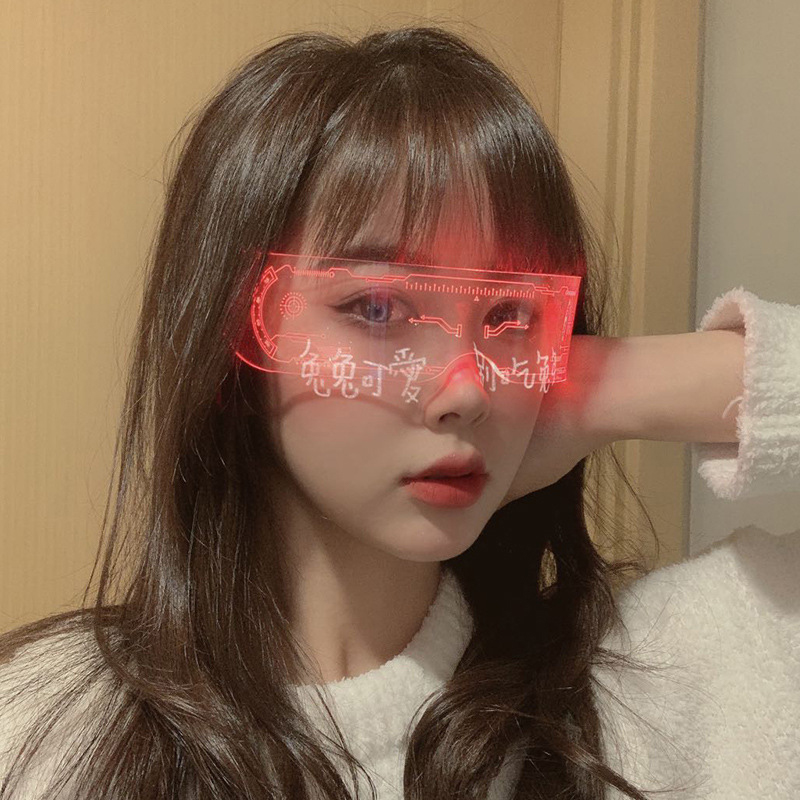LED Luminous Colorful Sunglass - Neon Sign Party 评论和价格