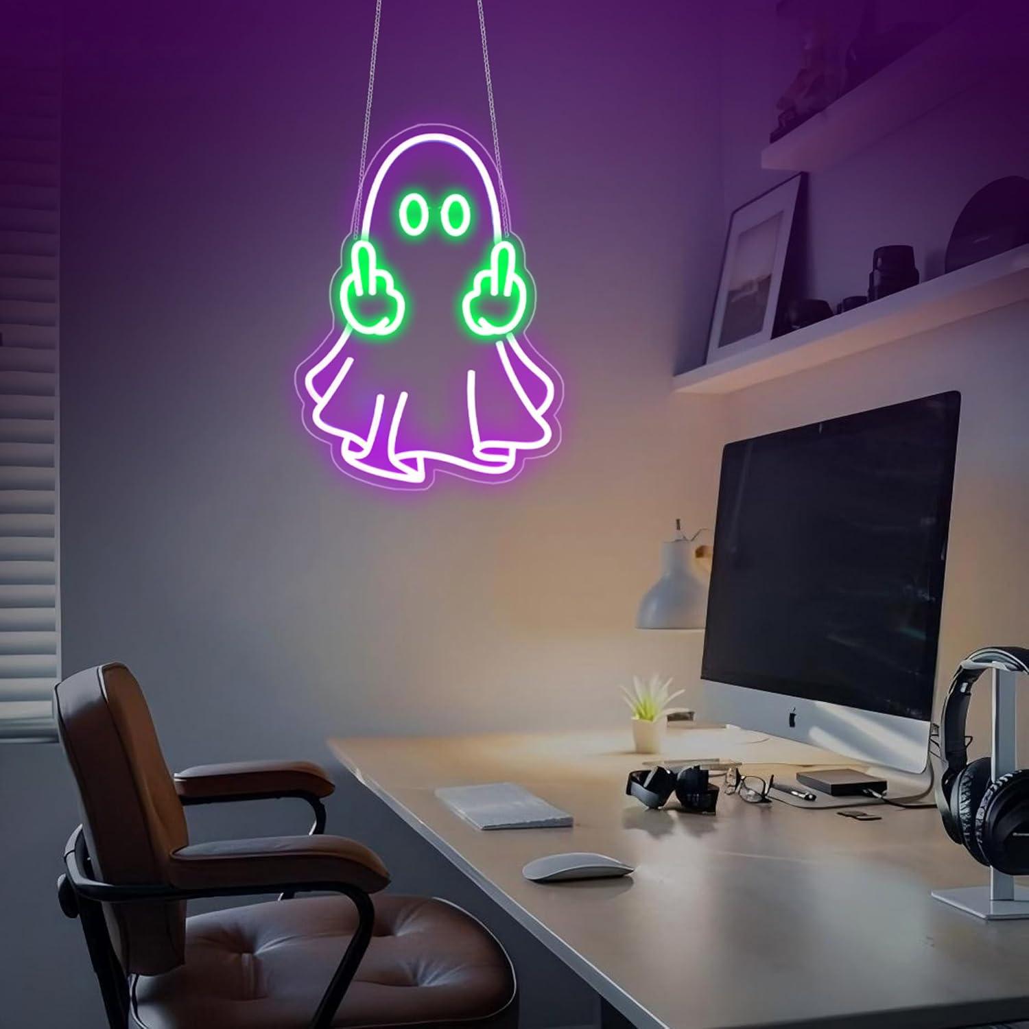 Ghost Neon Sign USB Powered LE - Neon Sign Party 评论和价格
