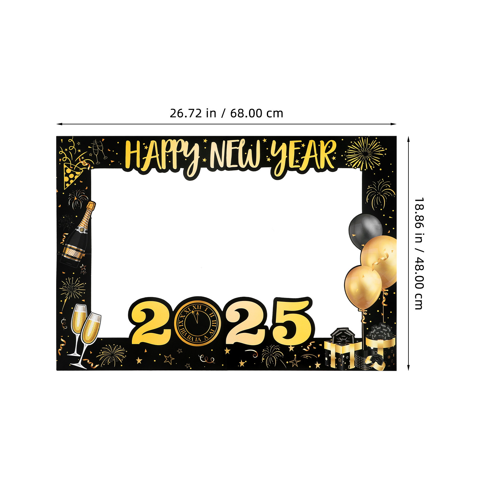 Creative Black Gold 2025 Photo - Photo Booth Frame 评论和价格