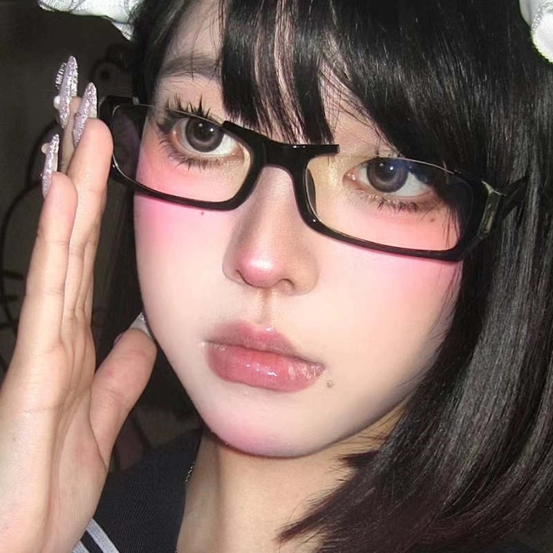 Y2K Black Half Frame Glasses W - Photo Booth Frame 评论和价格