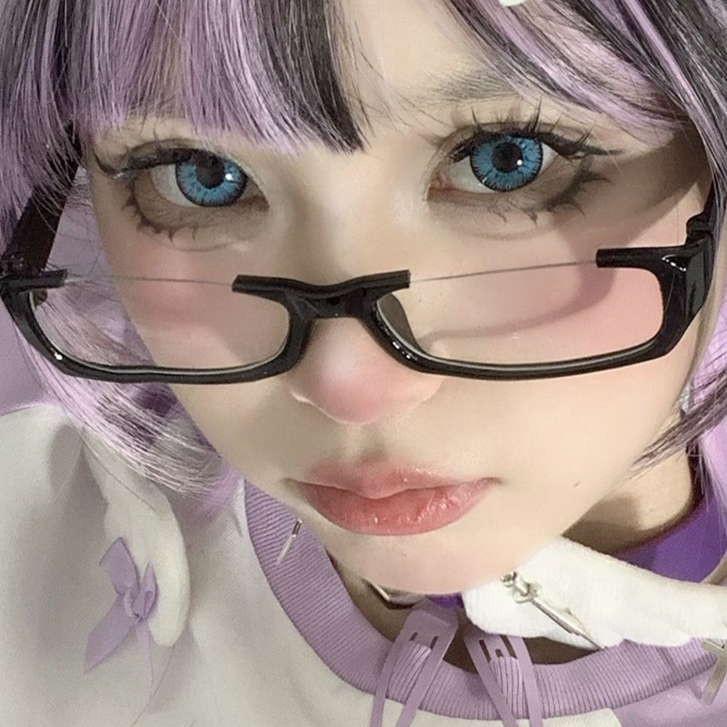 Y2K Black Half Frame Glasses W - Photo Booth Frame 评论和价格