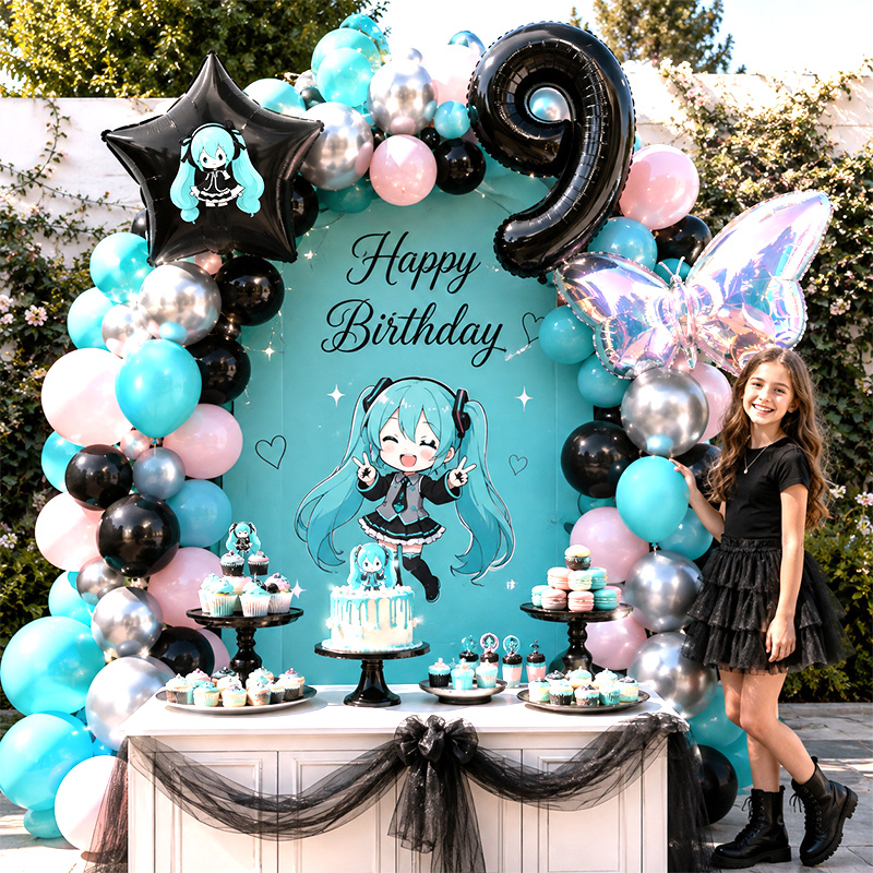 Miku Themed Balloon Arch Garla - Balloon Arch Kit 评论和价格