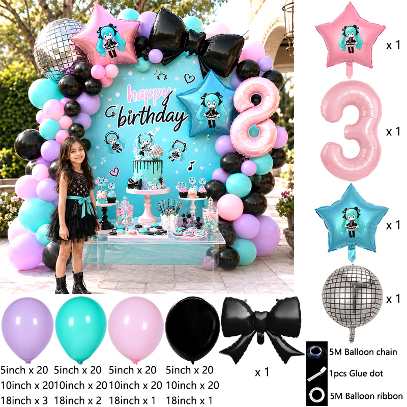 Miku Themed Balloon Arch Garla - Balloon Arch Kit 评论和价格