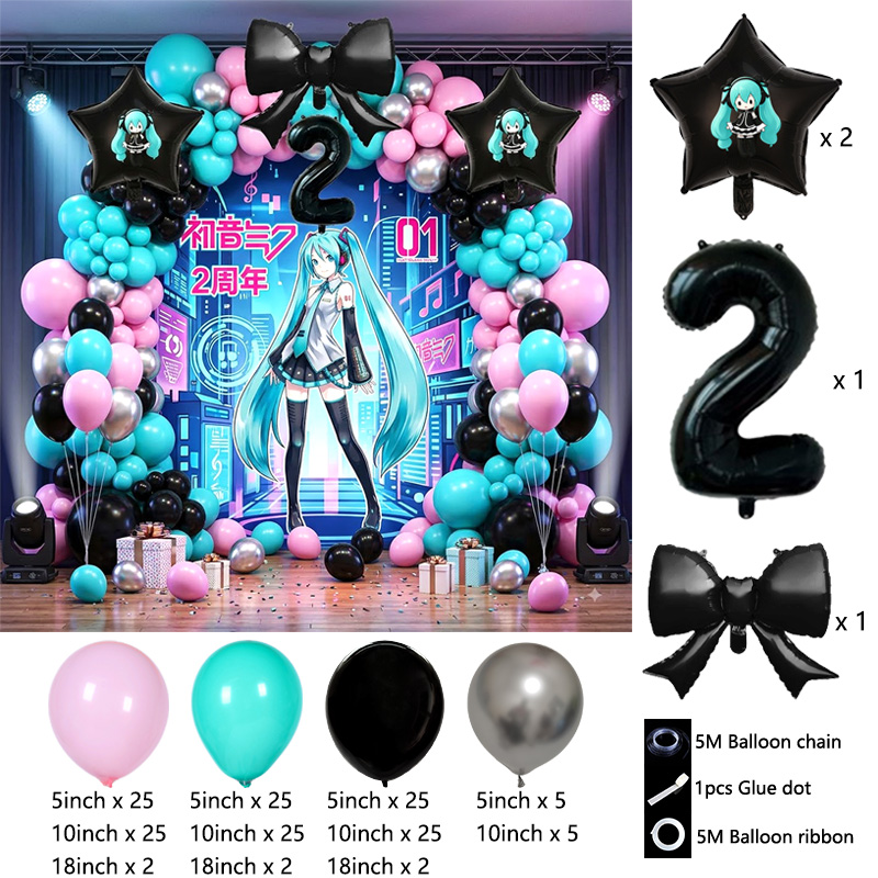 Hatsune Miku Virtual Singer Ba - Balloon Arch Kit 评论和价格