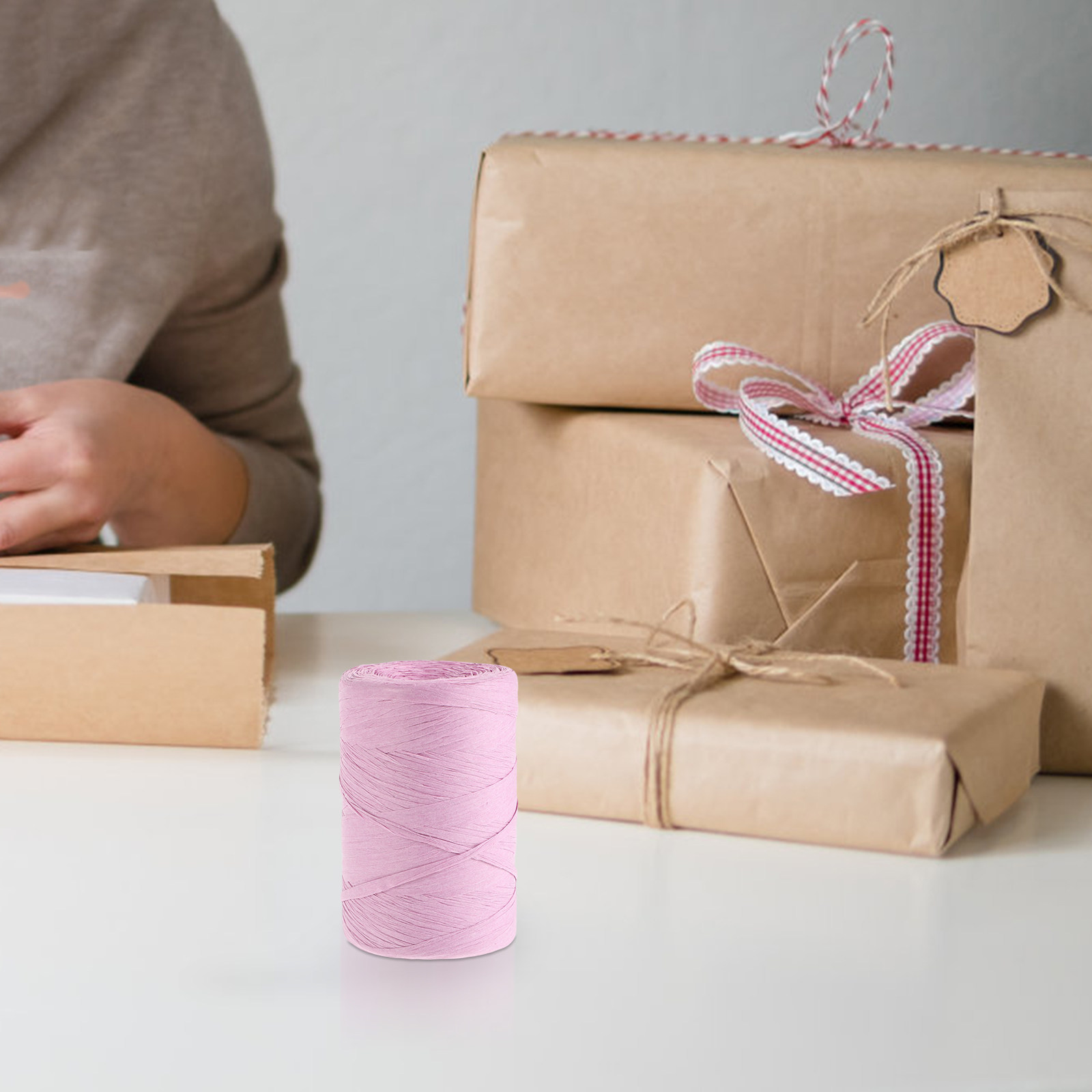 Flat Raffia Paper String Color - Papercraft Supply Ribbon 评论和价格