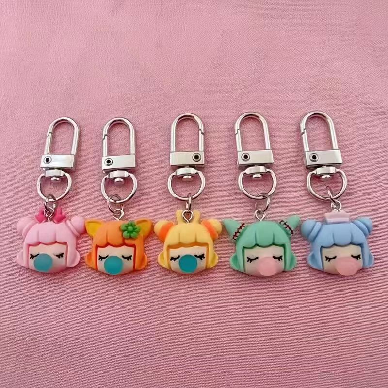 5pcs resin girl keychain, suit - Party Favor Bag 评论和价格
