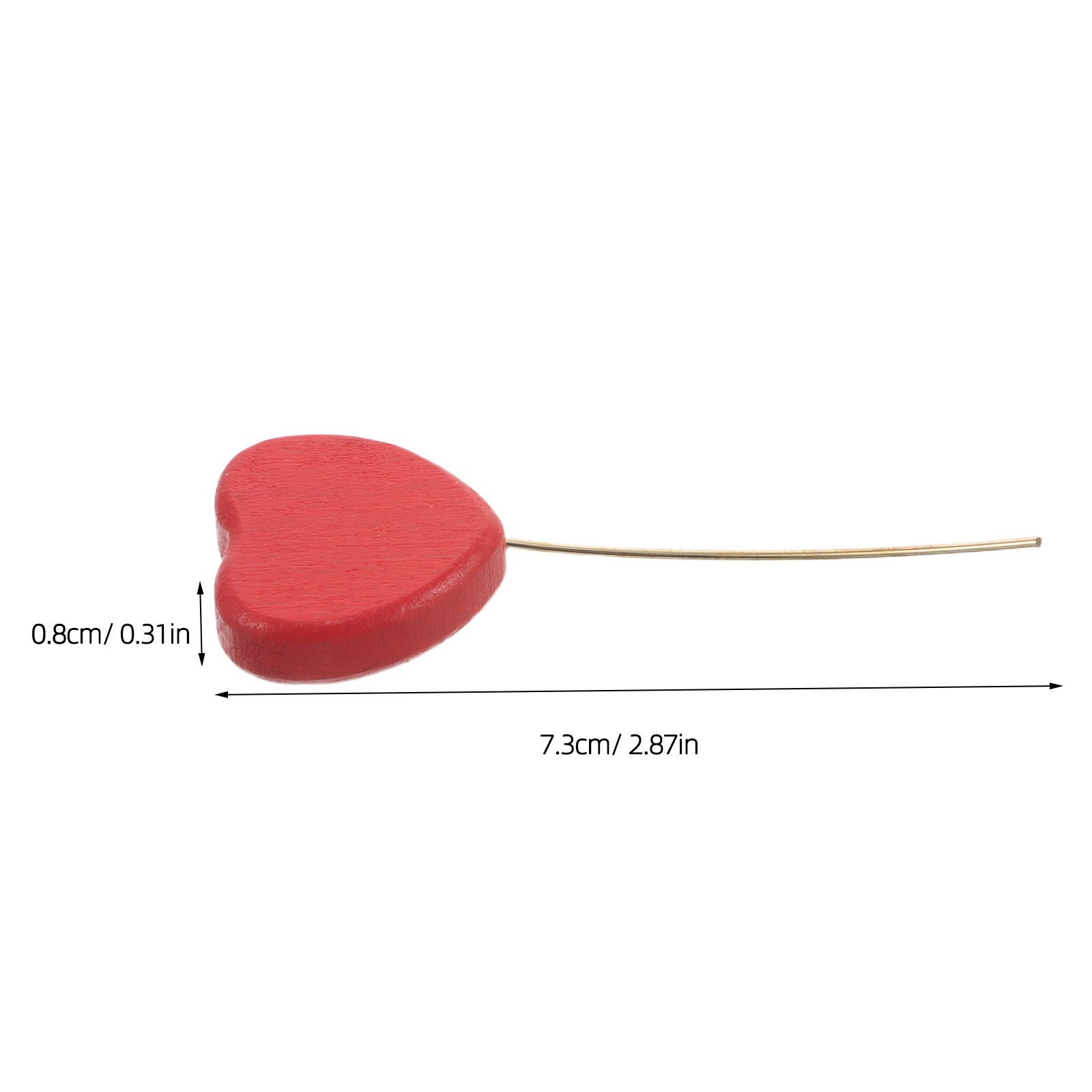 6Pcs Wood Heart Picks Decorati - Centerpiece Stick 评论和价格