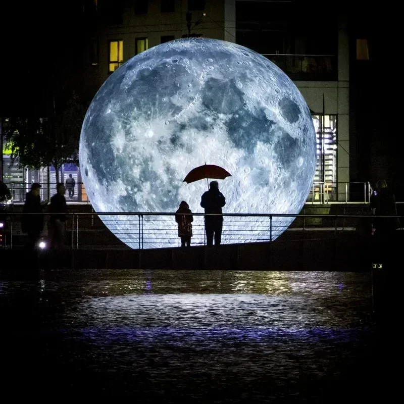 Giant Inflatable Blue Moon Bal - Led Balloon Light 评论和价格