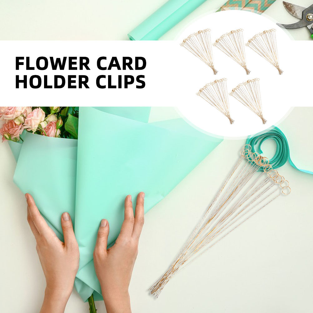 100Pcs Metal Flower Card Holde - Centerpiece Stick 评论和价格
