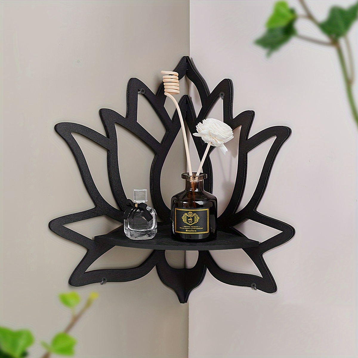 Lotus Corner Floating Shelf, H - Flower Wall Panel 评论和价格